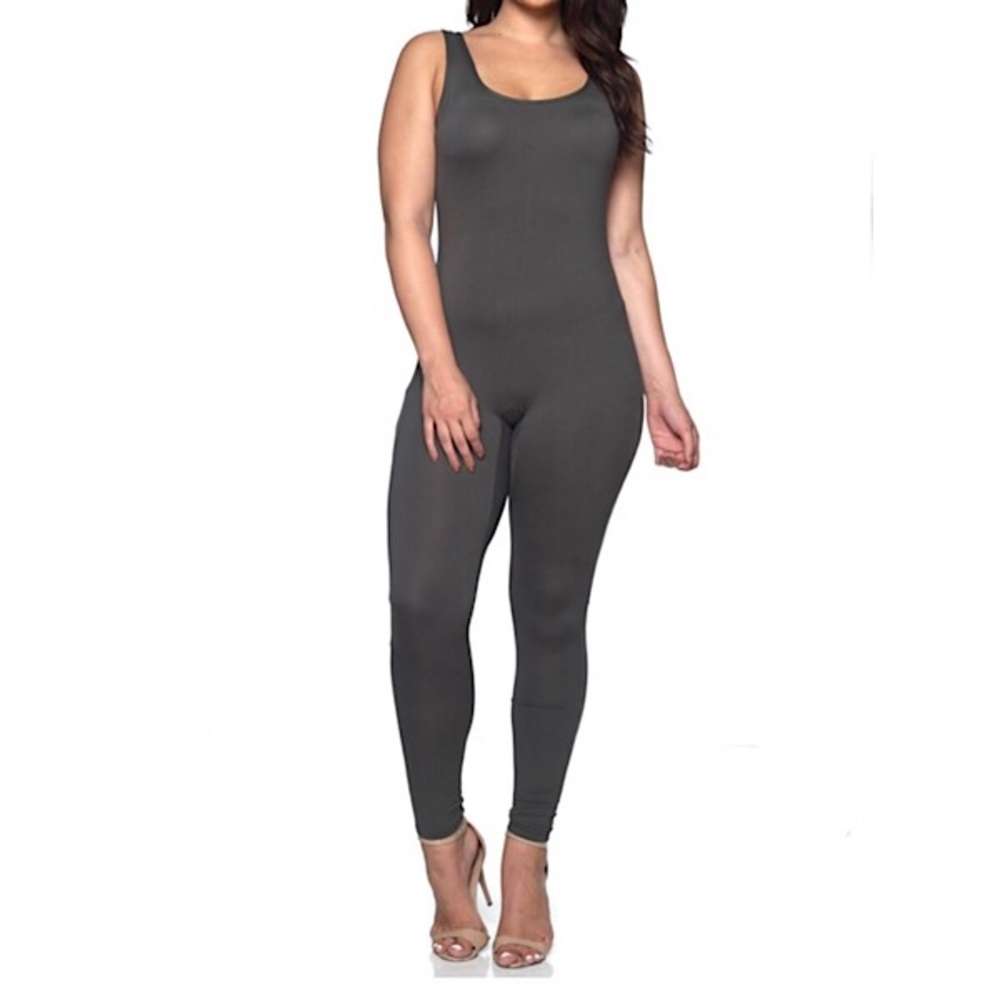 Stretch Knit Jumpsuit Plus